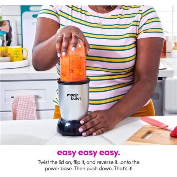 Magic Bullet Blender, Small, Silver, 11 Piece Set - Picture 3 of 5